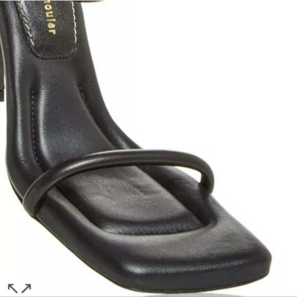 Proenza Schouler Square Toe High Heel Sandals Black -38.5 - Picture 5 of 9